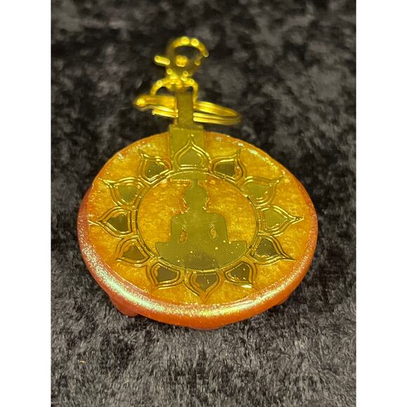 Pink Orgonite Keychain with Buddha - Picture 4 of 5